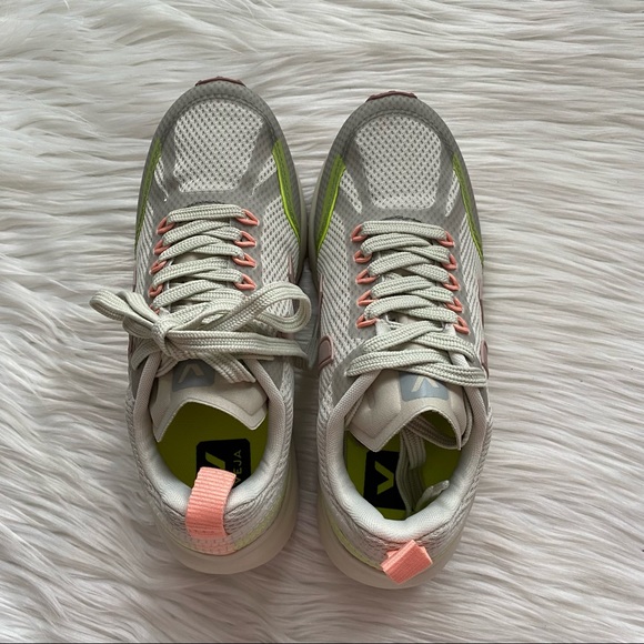 Veja Condor 2 Sneaker in Natural & Parme & Jaune-Fluo Running Shoes Size 36/5 - Picture 5 of 13